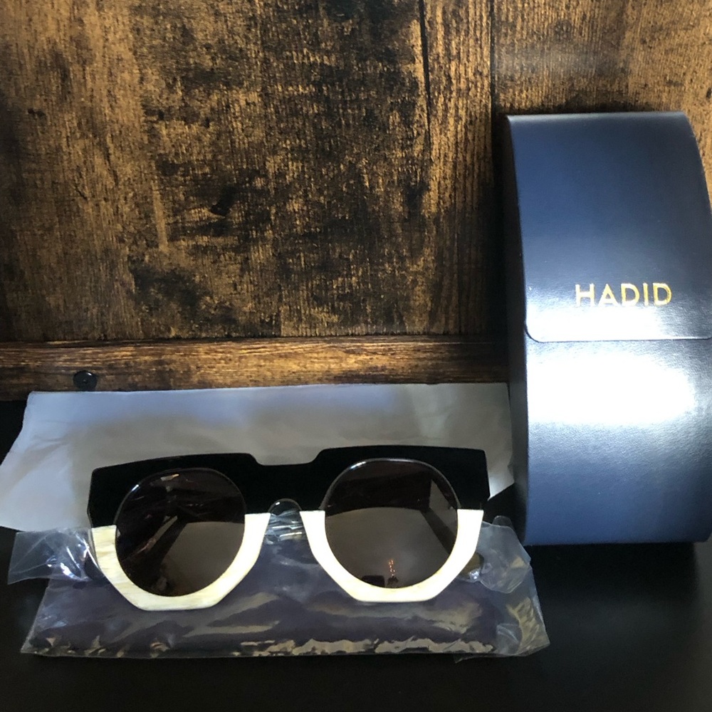 RARE Hadid Eyewear Artist Sunglasses | Black & Cream BRAND NEW**